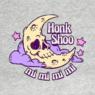 Honk Shoo Moon in 80s Purple T-Shirt